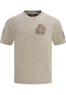 Pro Standard Ohio State Buckeyes White Triple Cream Short Sleeve Fashion T Shirt