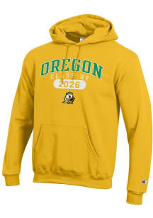 Champion Oregon Ducks Mens Yellow Class of 2026 Powerblend Long Sleeve Hoodie