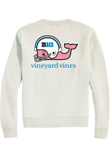 Big Ten Mens Natural Crew Long Sleeve Crew Sweatshrt