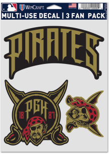 Pittsburgh Pirates 2026 City Connect Fan 3 Pack Auto Decal - Yellow