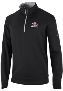 Columbia Nebraska Cornhuskers Mens Black Blackshirts Wickham Hills Long Sleeve Qtr Zip Pullover