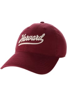 Legacy Harvard Crimson Script EZA Twill Adjustable Hat - Maroon