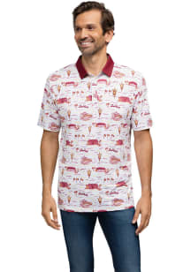 Arizona State Sun Devils Mens White Toile Short Sleeve Fashion Polo