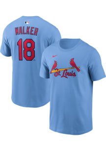 Jordan Walker St Louis Cardinals Light Blue Alternate Short Sleeve Player T Shirt