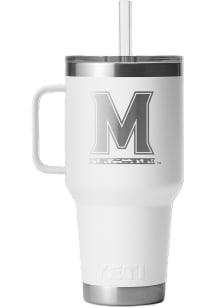 Yeti Maryland Terrapins 35oz Straw YETI Stainless Steel Tumbler - White