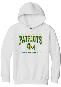 Summit Sportswear George Mason University Youth White Mens Basketball Long Sleeve Hoodie