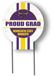 Minnesota State Mankato Mavericks KH Sports Fan Grad graduation graphic Yard Sign - White