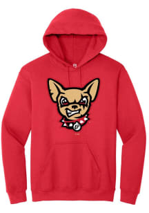 Summit Sportswear El Paso Chihuahuas Mens Red Primary Logo Long Sleeve Hoodie