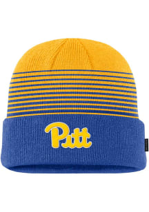Nike Pitt Panthers Blue Sideline Terra Stripe Beanie Mens Knit Hat
