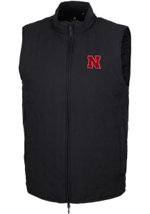 Antigua Nebraska Cornhuskers Mens Black Rally Sleeveless Jacket