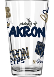 Akron Zips 16oz Pint Glass - Navy Blue