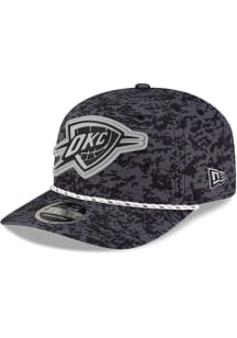 New Era Oklahoma City Thunder Tonal Camo Rope 9SEVENTY SS Adjustable Hat - Black