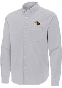 Antigua UCF Knights Mens Ash Porter Long Sleeve Dress Shirt