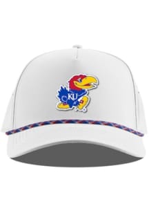 Branded Bills Kansas Jayhawks Curved 5 Panel Adjustable Hat - White