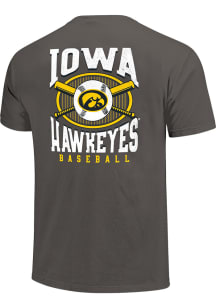 Iowa Hawkeyes Charcoal Baseball X Short Sleeve T Shirt