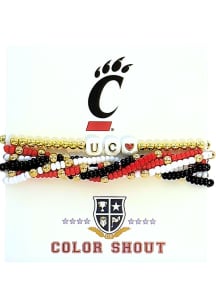 Cincinnati Bearcats Set of 7 Beaded Womens Bracelet