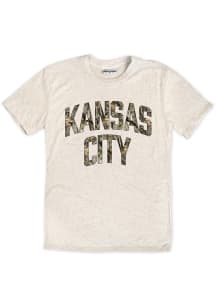 Kansas City Womens Oatmeal Camo Wordmark Short Sleeve T-Shirt
