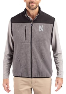 Cutter and Buck Northwestern Wildcats Mens Purple Cascade Sherpa Sleeveless Jacket