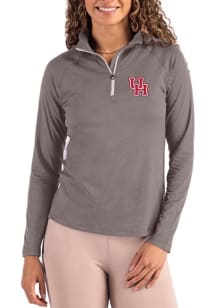 Cutter and Buck Houston Cougars Womens Graphite Coastline Qtr Zip
