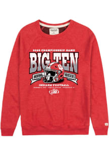 Homefield Indiana Hoosiers Mens Crimson Big Ten Football Championship Bound Long Sleeve Fashion Sw..