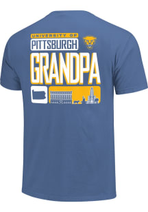 Pitt Panthers Blue Grandpa Tiles Short Sleeve T Shirt