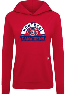 Levelwear Montreal Canadiens Womens Red Relay Banner Arch Hooded Sweatshirt