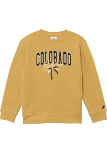 Colorado Buffaloes Girls Yellow Team Script Long Sleeve Sweatshirt