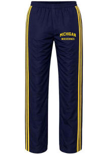 Hype and Vice Michigan Wolverines Womens Track Star Navy Blue Sweatpants
