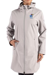 Cutter and Buck Kansas Jayhawks Womens Grey Alumni Camano Light Weight Jacket