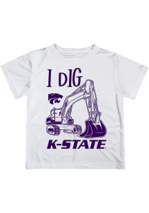 Vive La Fete K-State Wildcats Infant Excavator Short Sleeve T-Shirt White