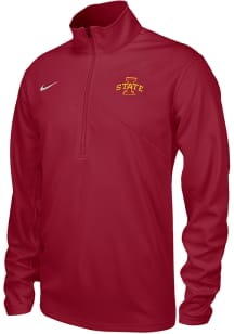 Nike Iowa State Cyclones Mens Cardinal Logo Long Sleeve Qtr Zip Pullover