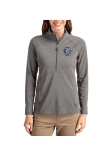 Cutter and Buck Penn State Nittany Lions Womens Graphite Vault Adapt Eco Qtr Zip Pullover