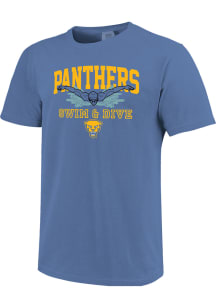 Pitt Panthers Blue Simple Arch Swim and Dive Short Sleeve T Shirt