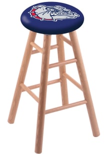 Gonzaga Bulldogs Round Cushion Oak Pub Stool - Brown