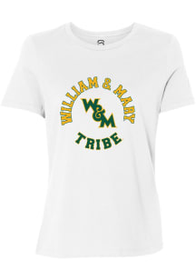 Summit Sportswear William & Mary Tribe Womens White CIRCLE Short Sleeve T-Shirt