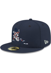 New Era Detroit Tigers Mens Navy Blue Mascot 59FIFTY Fitted Hat