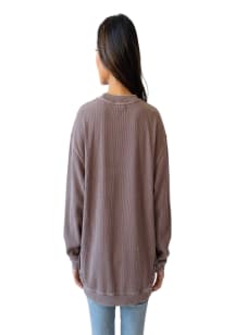 Western Michigan Broncos Womens Brown Corded Crew Sweatshirt