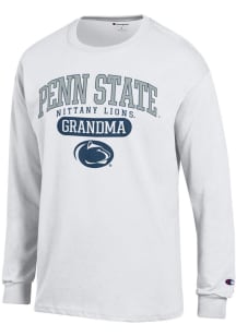 Champion Penn State Nittany Lions White Pill Box Grandma Jersey Long Sleeve T Shirt