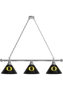 Oregon Ducks 3 Shade Silver Billiard Lamp