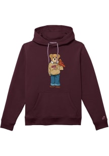 Harvard Crimson Mens Maroon Harvard Bear Long Sleeve Fashion Sweatshirt