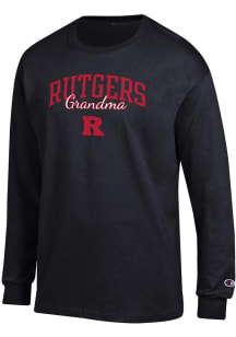 Champion Rutgers Scarlet Knights Black Script Grandma Jersey Long Sleeve T Shirt
