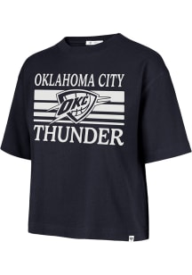 47 Oklahoma City Thunder Womens Navy Blue Go Team Reed Short Sleeve T-Shirt