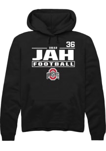 Omar Jah Ohio State Buckeyes Mens Black Football NIL Stacked Box Player Hood