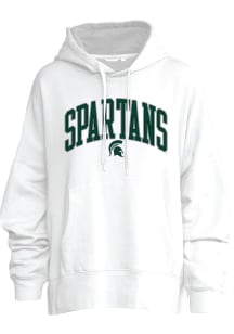 Michigan State Spartans Womens White Moonbeam Hooded Sweatshirt