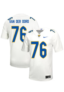 Michael Van Der Oord  Nike Pitt Panthers White NIL Name And Number Football Jersey