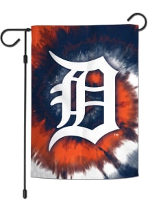 Detroit Tigers Tie Dye Garden Flag - Navy Blue