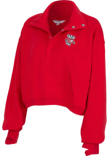Wisconsin Badgers Womens Red Powerhouse Qtr Zip
