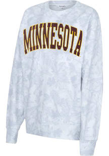 Minnesota Golden Gophers Womens White Camo Sport FLeece Crew Sweatshirt