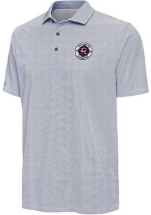 Antigua New England Revolution Mens Navy Blue Pave Short Sleeve Polo