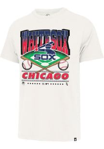 47 Chicago White Sox White Coop Straight Shot Two Franklin Short Sleeve Fashion T Shirt